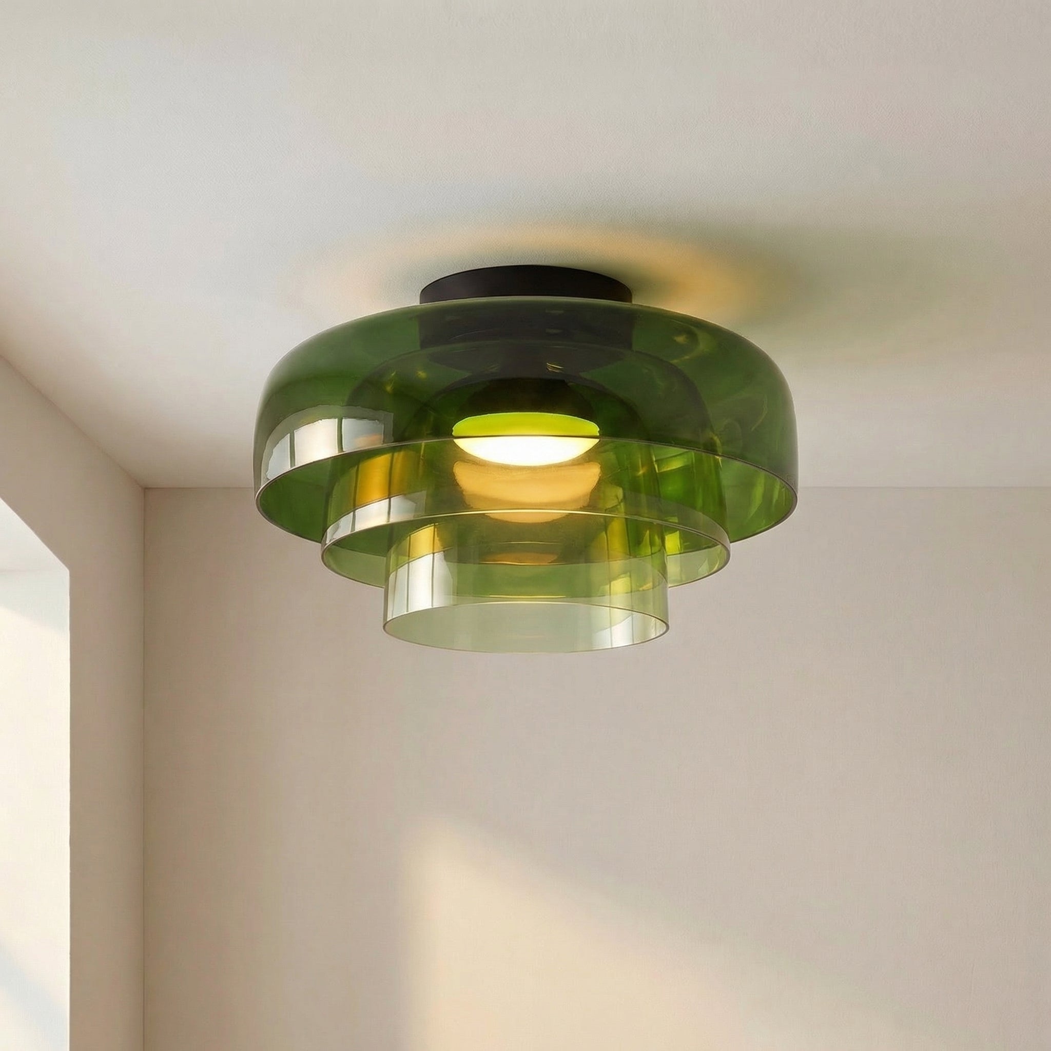 Nordic Bauhaus Glass Layered Ceiling Light