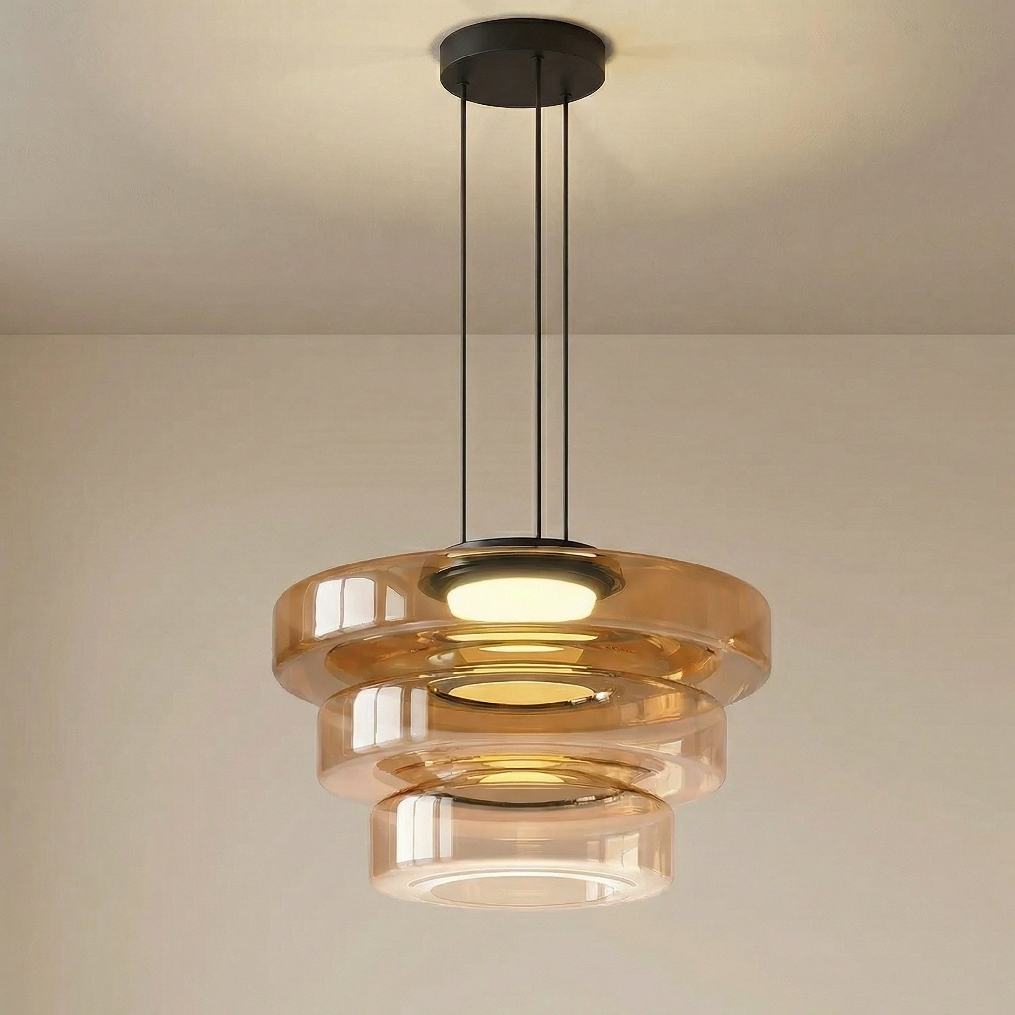 Danish Glass Bauhaus Pendant Light