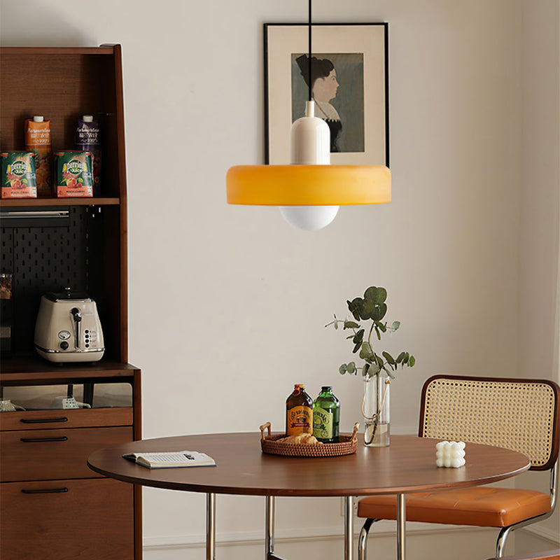 Bauhaus Colored Glass Pendant Light