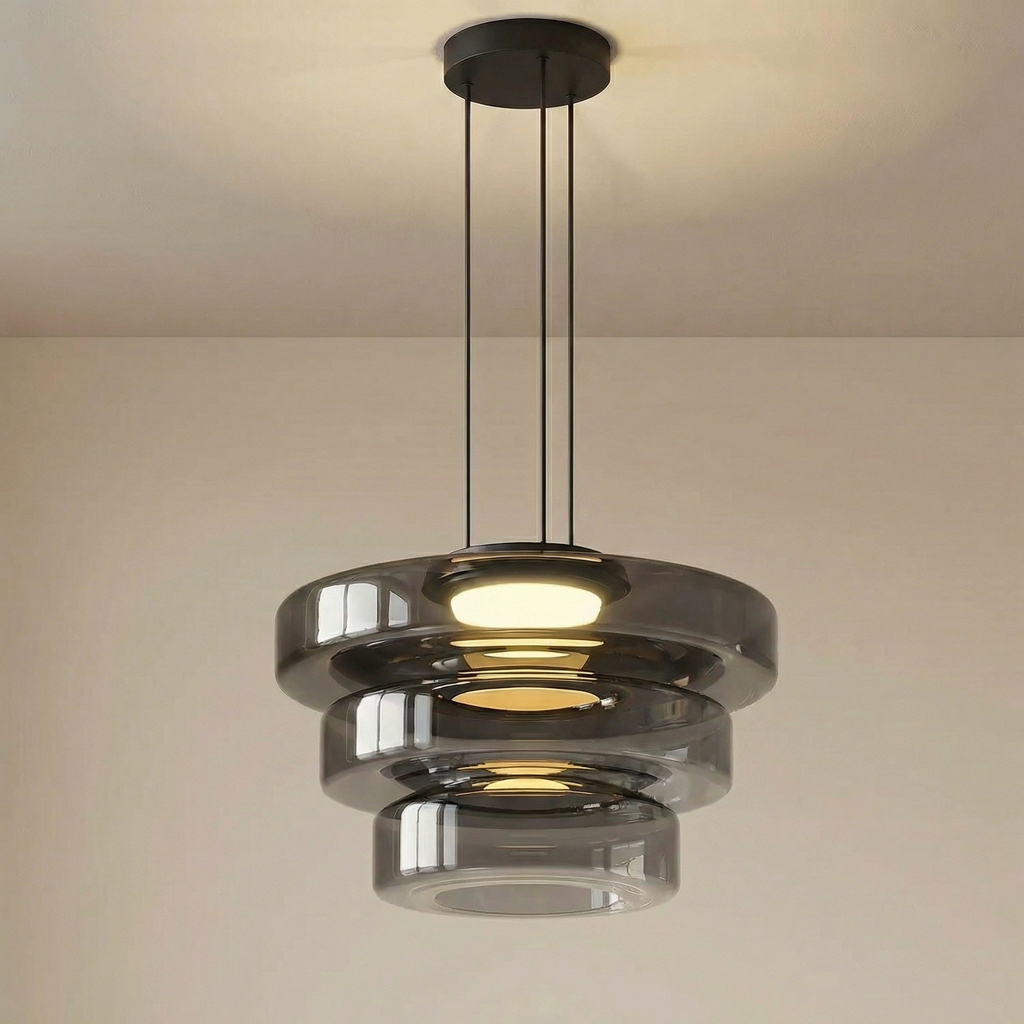 Danish Glass Bauhaus Pendant Light