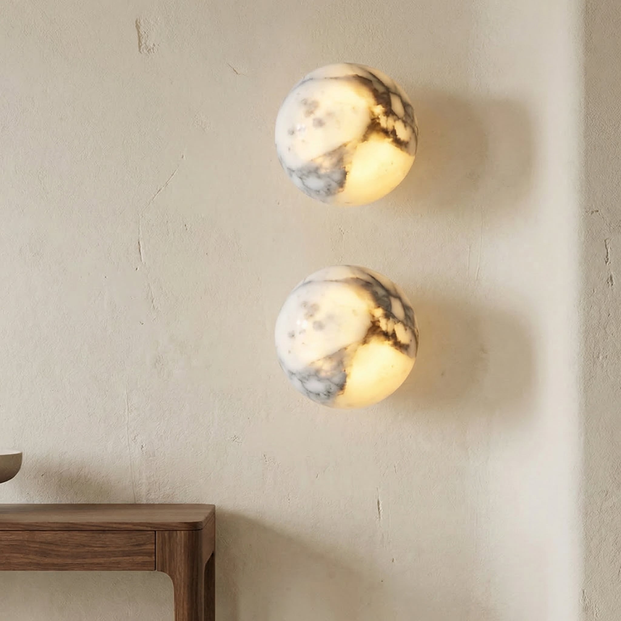 Solid Marble Wall Sconce