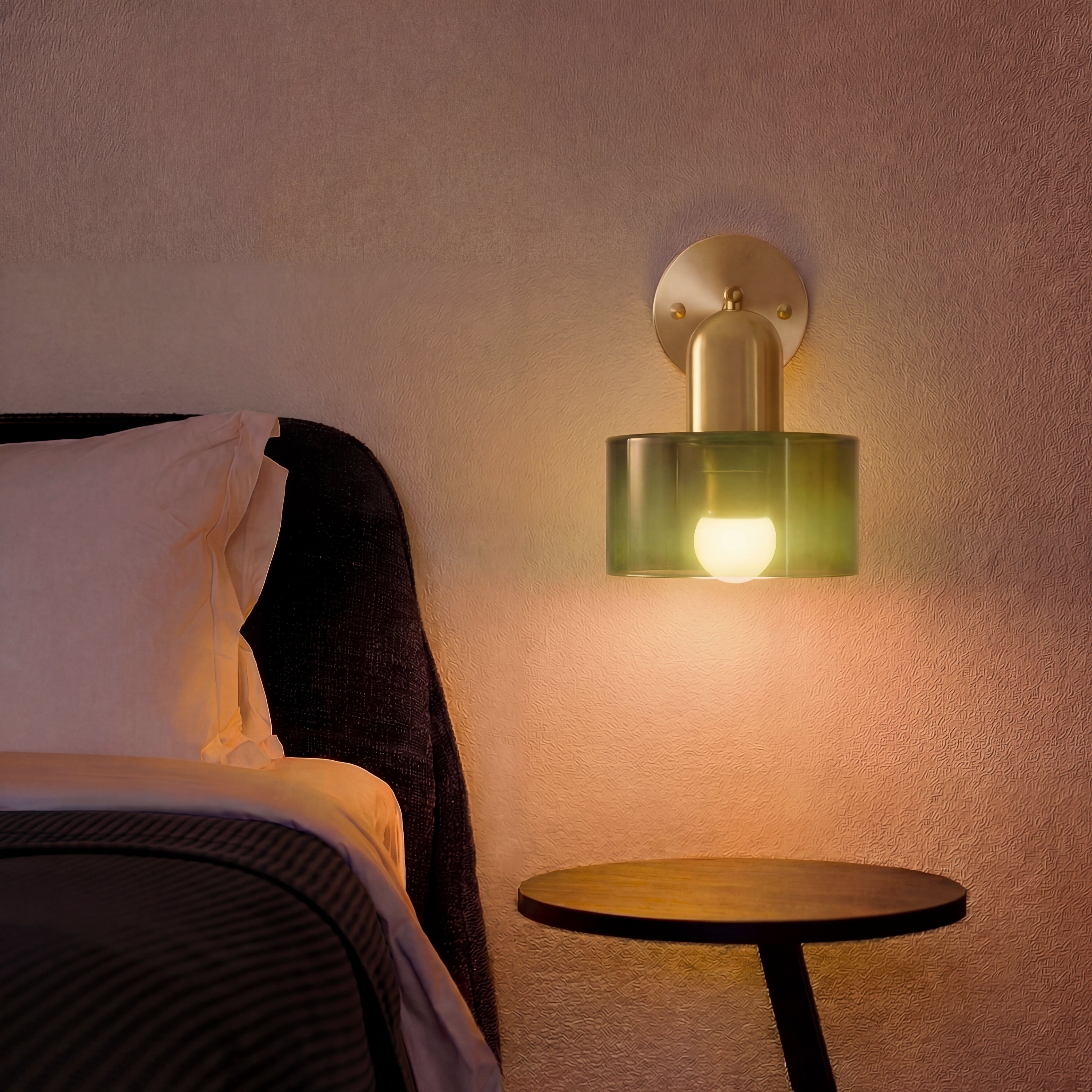 Colored Glass Bauhaus Wall Light