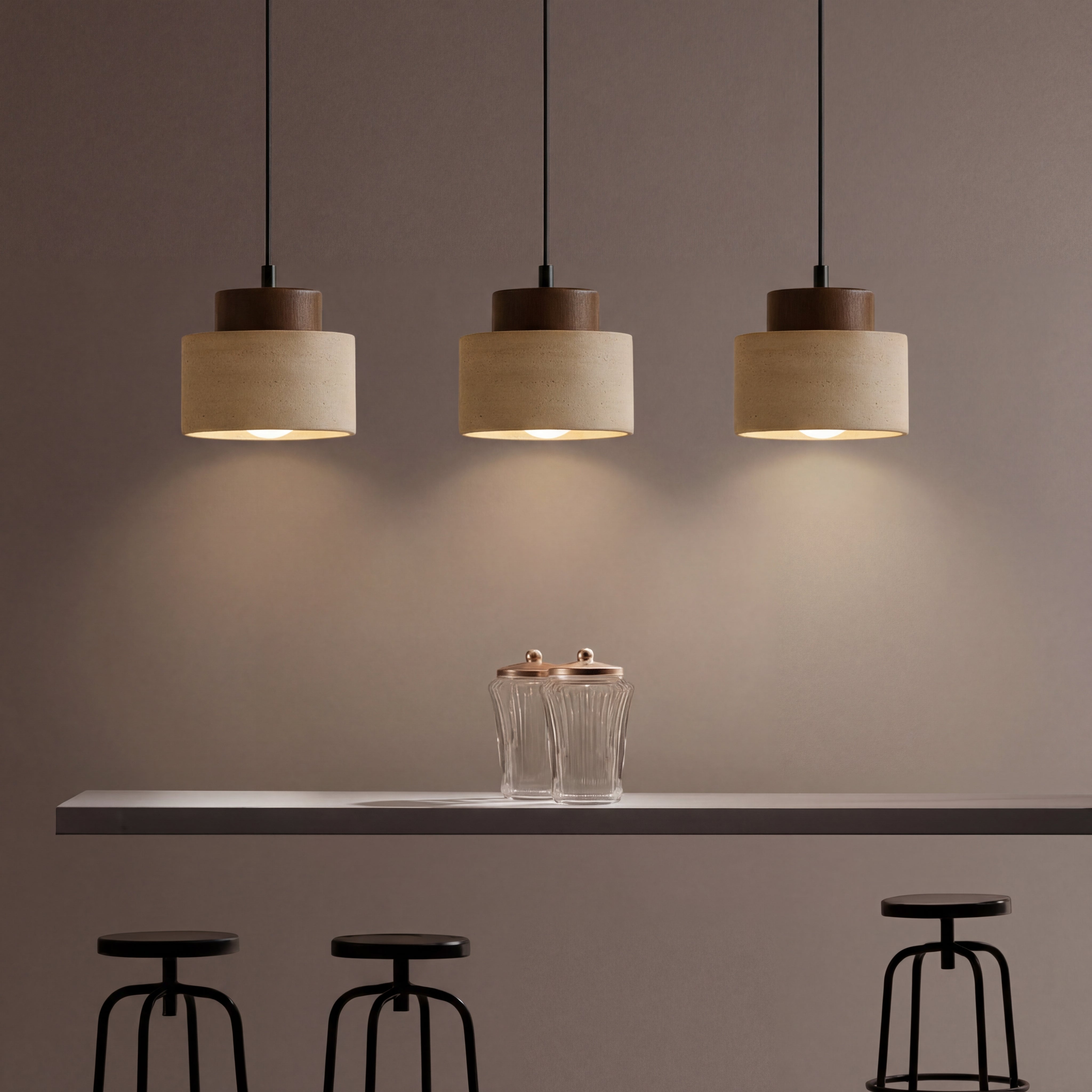 Travertine Stone Pendant Light