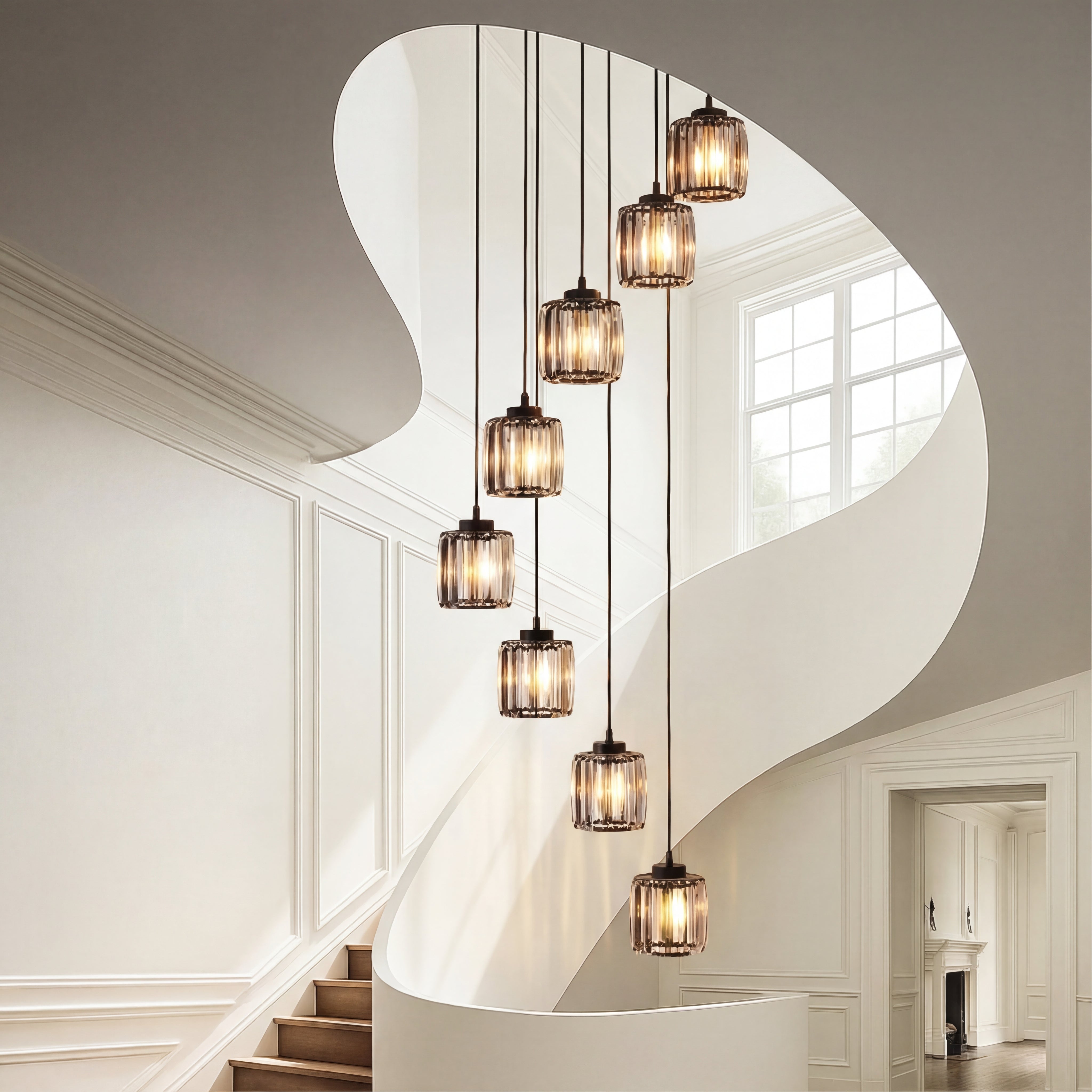 Ida Crystal Staircase Chandelier