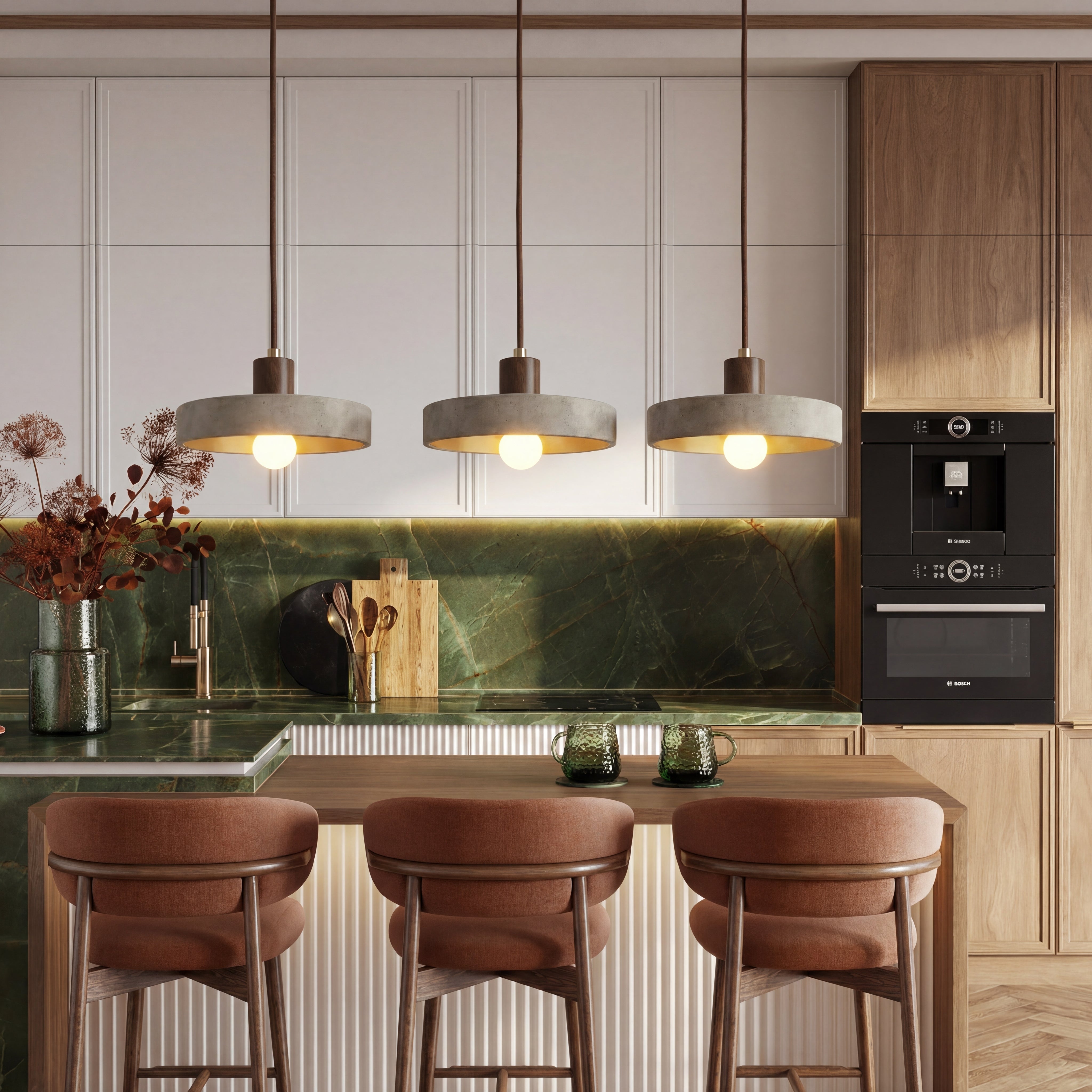 Travertine Bauhaus Pendant Light